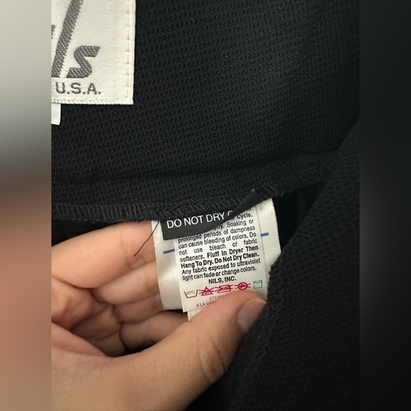 Nils Vintage Ski Bibs Stirrups Women Black Size 10 - Picture 4 of 8